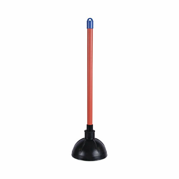 Boardwalk Toilet Plunger, 18" Plastic Handle w/ 5 5/8" Dia Bowl, Red/Black BWK09201EA